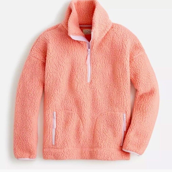 J. Crew Polartec Sherpa Fleece Half-Zip Pullover Jacket/Sweatshirt Size: 4-6 - Picture 2 of 7